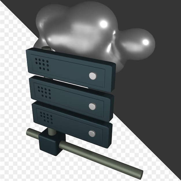 Ilustraciones de computación en nube 3D
