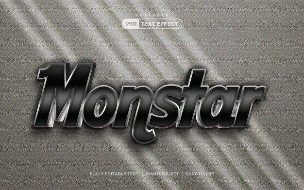 Ilustraciones de efectos de texto psd editables de Monstar