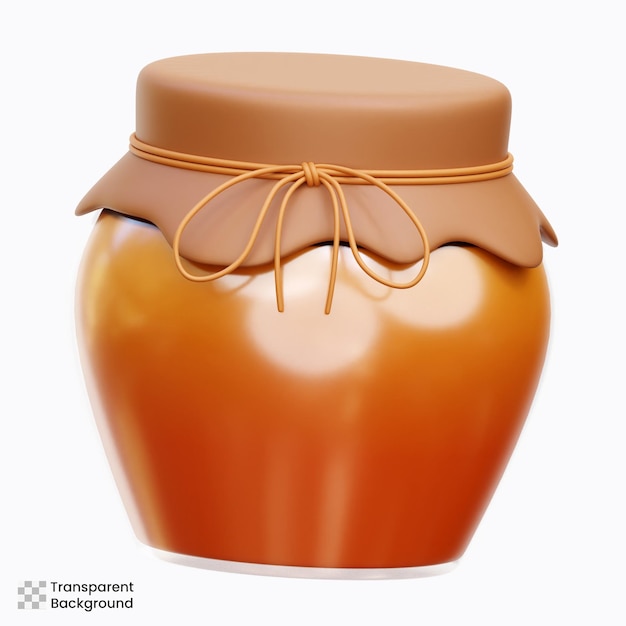 Ilustraciones del icono 3D del frasco de miel