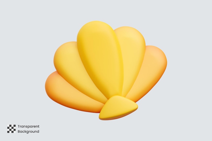 PSD ilustraciones de iconos 3d de conchas marinas