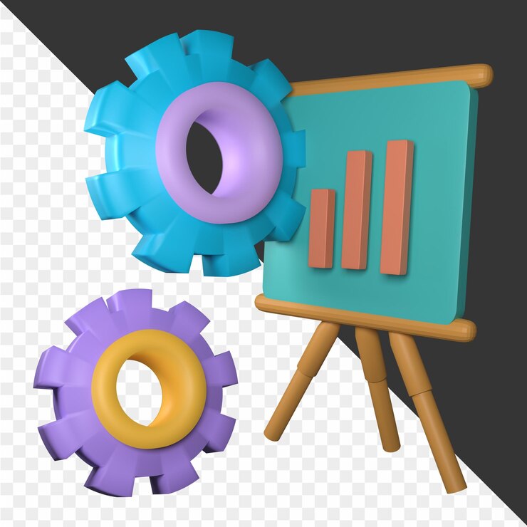 PSD ilustraciones de marketing en 3d.