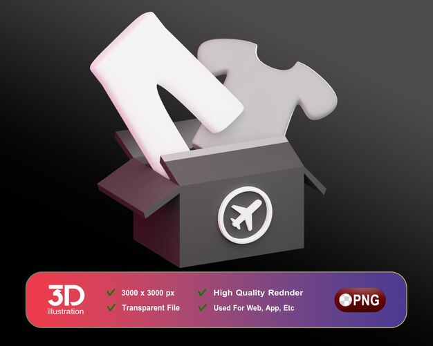 Ilustraciones del paquete BW de iconos 3D de comercio electrónico