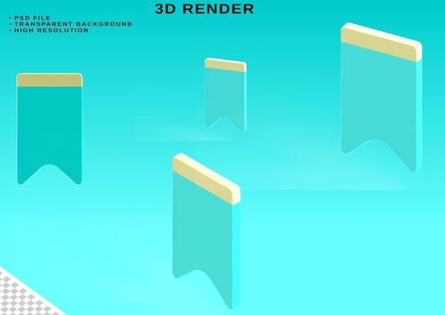 Ilustrações 3d baixar amp salvar site cor azul