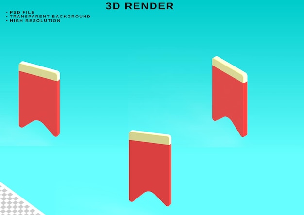 Ilustrações 3d baixar amp salvar site cor vermelha