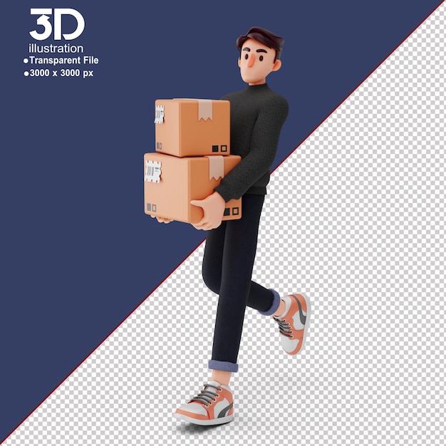 Ilustrações 3D exclusivas de personagens 3D masculinos
