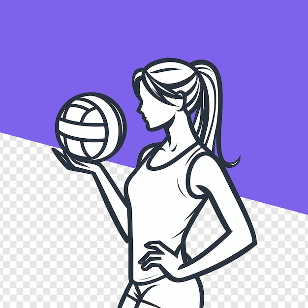 PSD ilustrações de contornos de bolas de voleibol