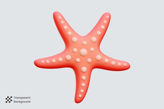 Ilustrações de ícone 3D de estrela do mar