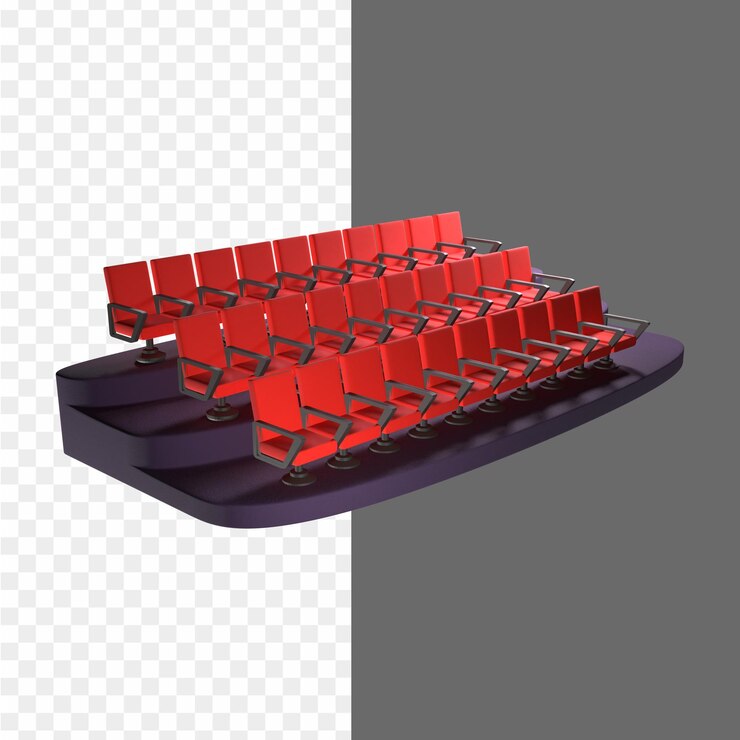 PSD ilustrações de ícone de filme 3d