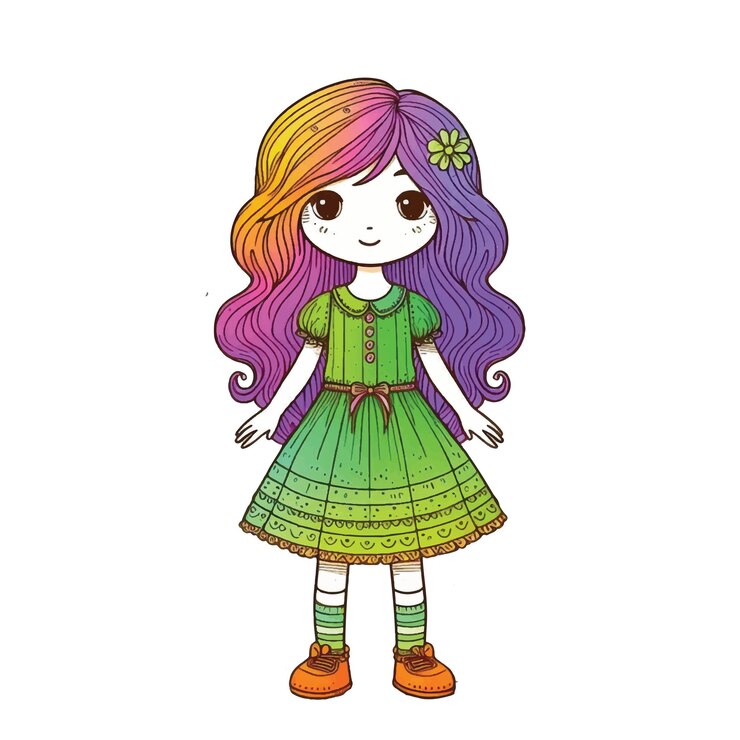 Ilustrações de mulheres bonitas e bonitas feitas à mão