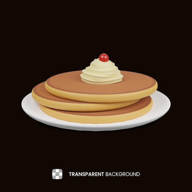 ilustrações de panquecas 3D