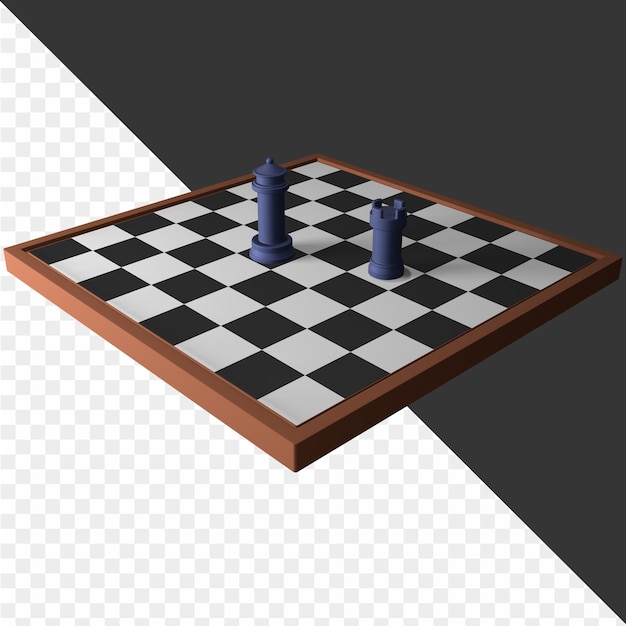 PSD ilustrações de xadrez 3d