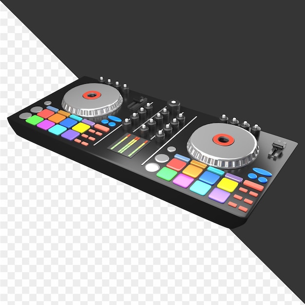 PSD ilustrações do kit de dj 3d