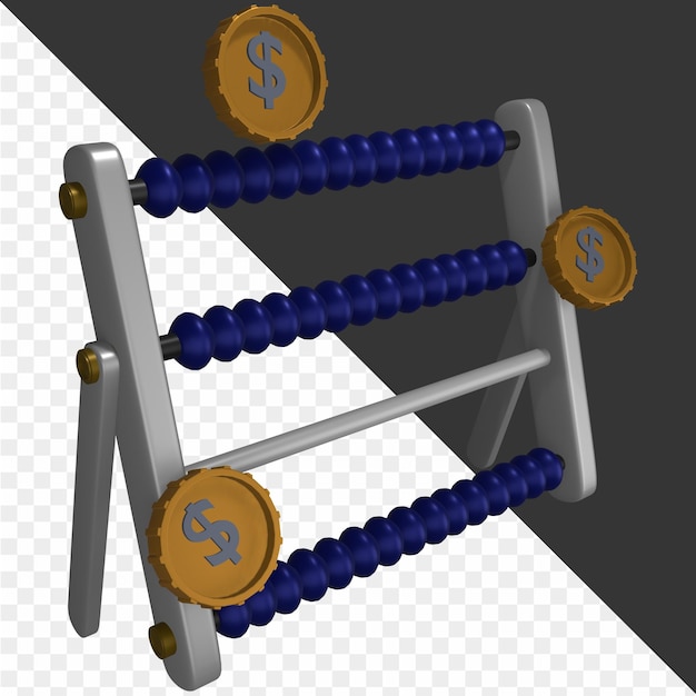 PSD ilustrações financeiras 3d