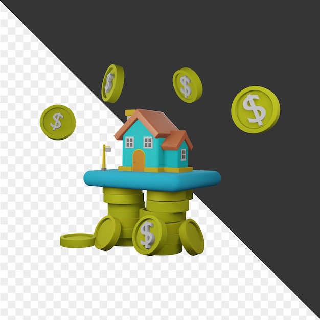 PSD ilustrações imobiliárias 3d