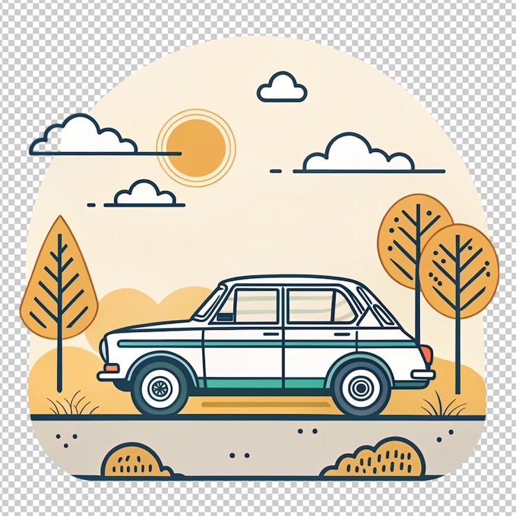 PSD ilustrando la poesía de las obras de arte de automóviles en movimiento que capturan la esencia de la velocidad