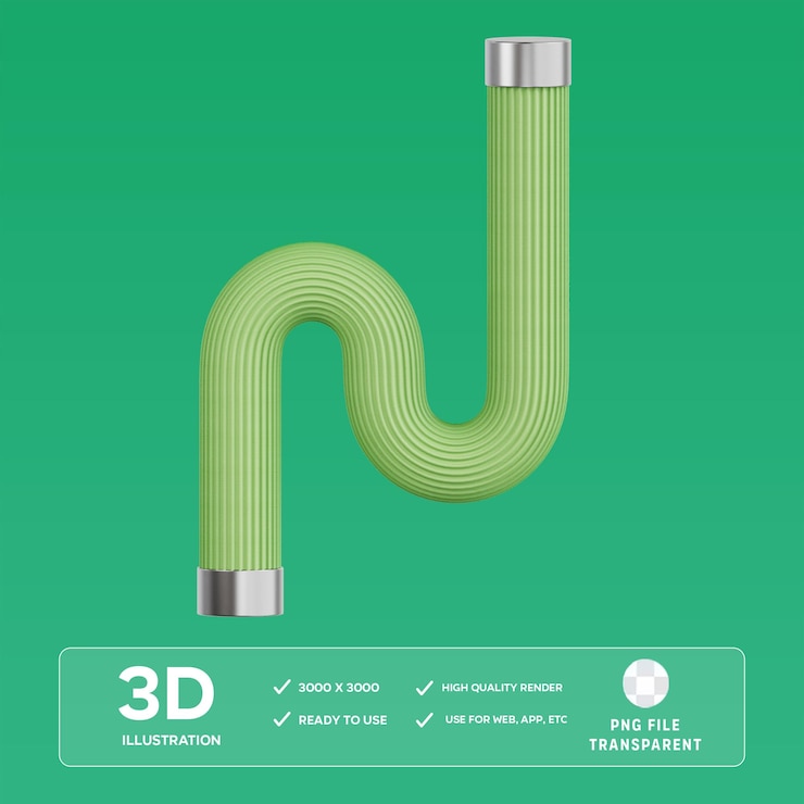 PSD ilustrasi 3d bentuk abstrak psd