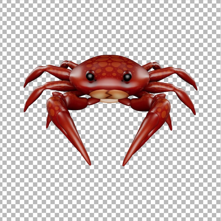PSD ilustrasi 3d hewan laut