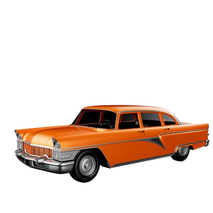 PSD ilustrasi 3d mobil tua