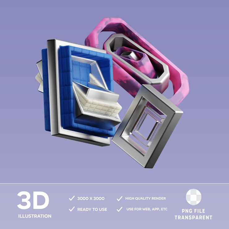 PSD ilustrasi 3d psd