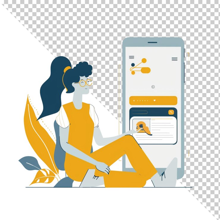 PSD ilustrasi data yang diisolasi pada latar belakang transparan