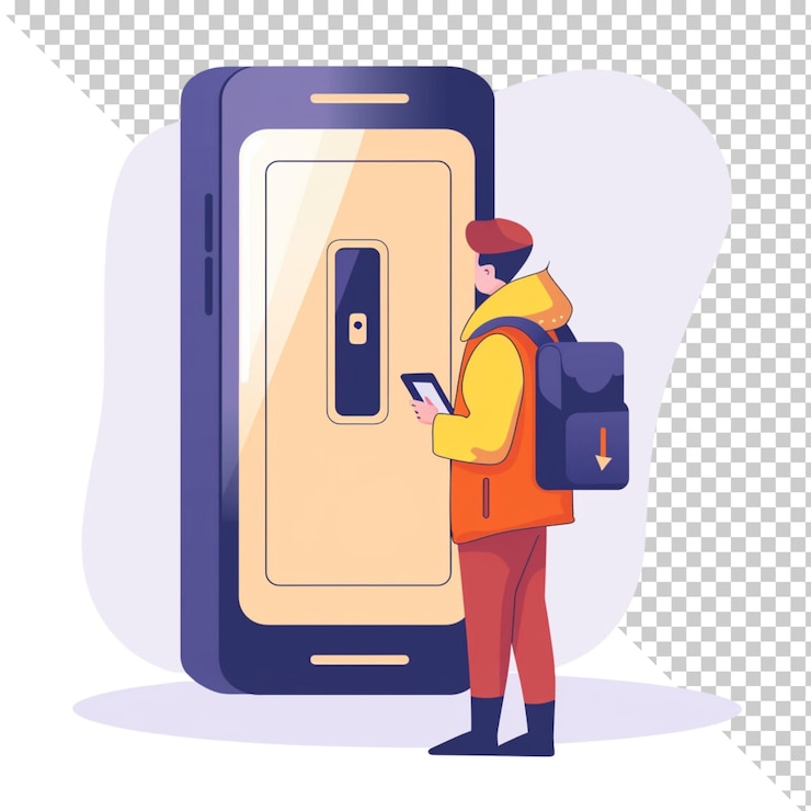 PSD ilustrasi data yang diisolasi pada latar belakang transparan