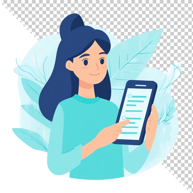 PSD ilustrasi data yang diisolasi pada latar belakang transparan