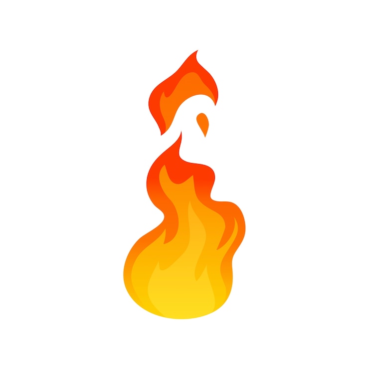 PSD ilustrasi elemen api