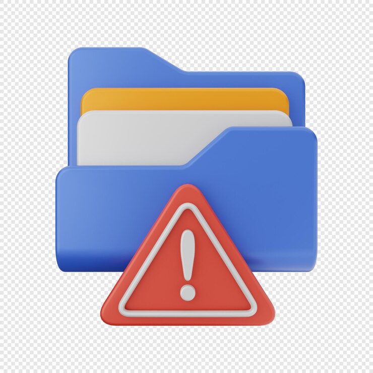 PSD ilustrasi ikon folder 3d