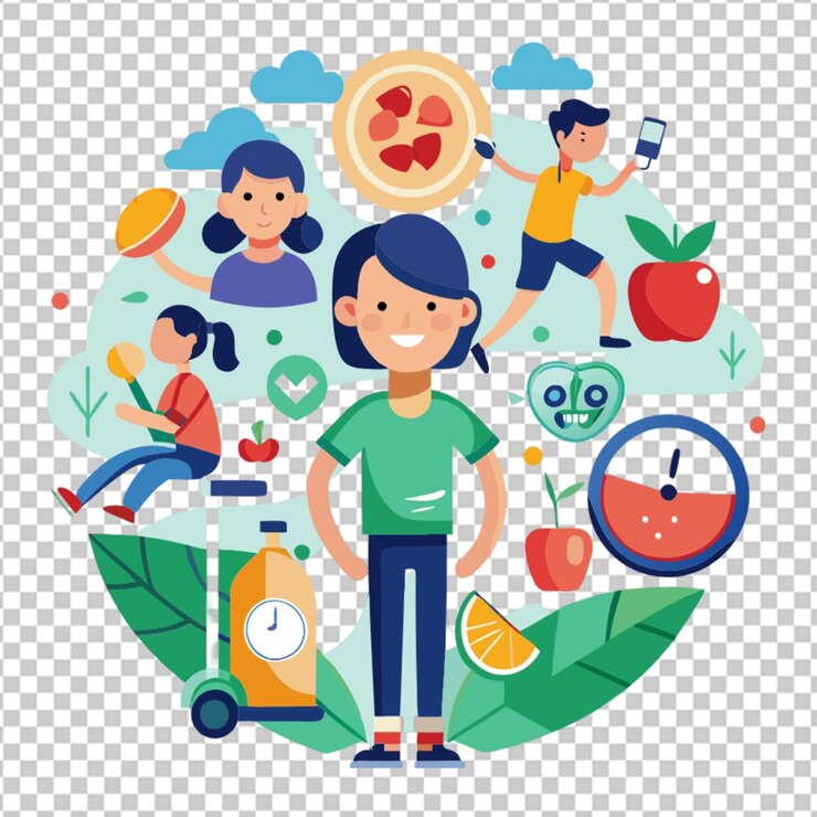 PSD ilustrasi konsep hari diabetes sedunia