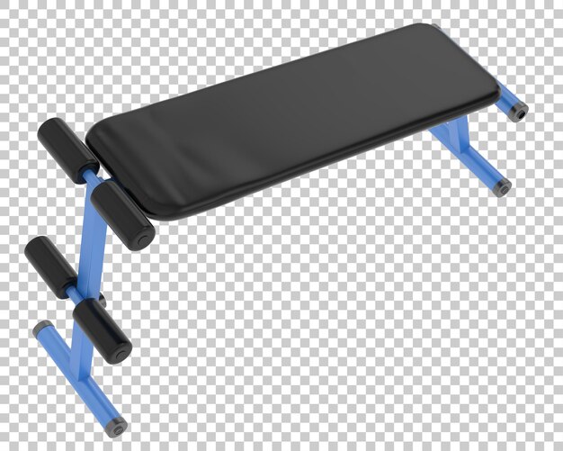 Ilustrasi render 3D bangku olahraga di latar belakang transparan