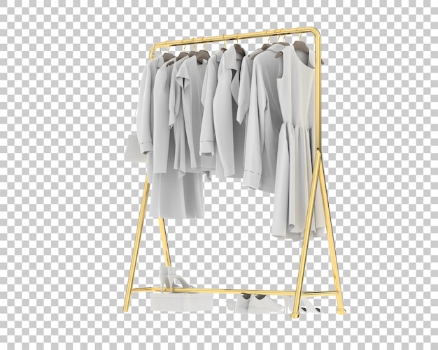 Ilustrasi render 3D lemari pakaian yang diisolasi pada latar belakang transparan