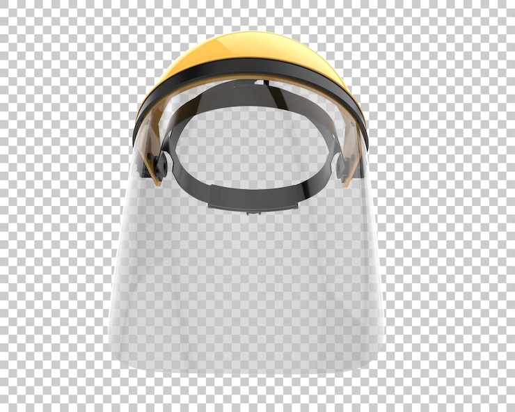 PSD ilustrasi render 3d masker wajah yang diisolasi pada latar belakang transparan