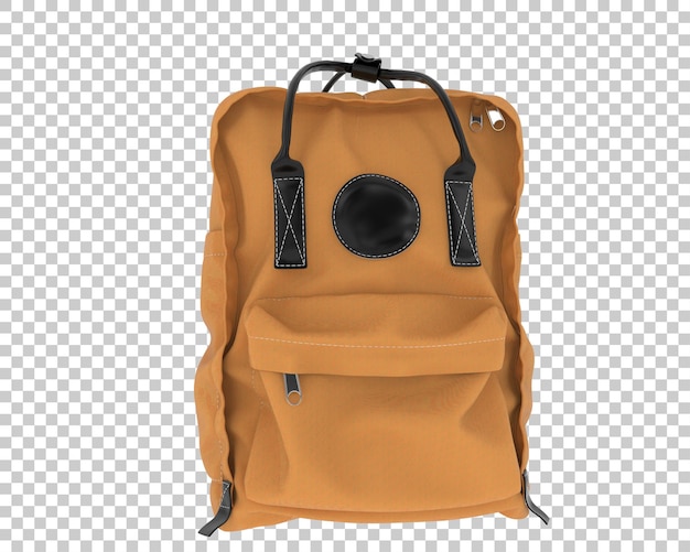 Ilustrasi rendering 3D ransel yang diisolasi pada latar belakang transparan