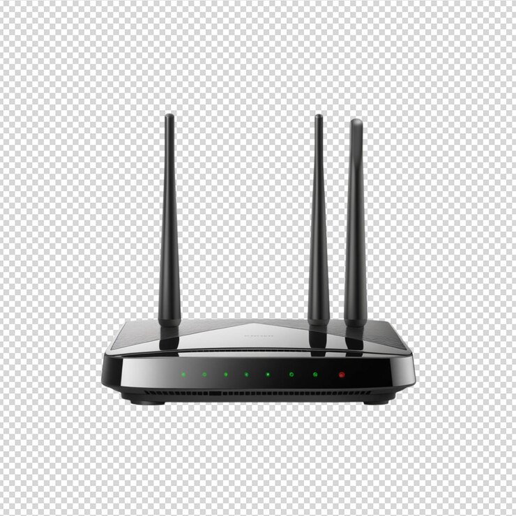 PSD ilustrasi router yang diisolasi pada transparan