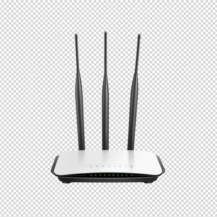 PSD ilustrasi router yang diisolasi pada transparan