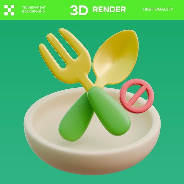 Ilustrazione dell'oggetto 3D a digiuno