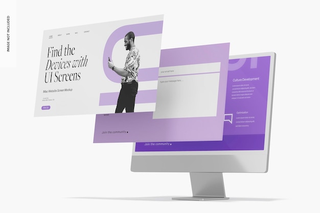 iMac-Website-Bildschirmmodell, Perspektive
