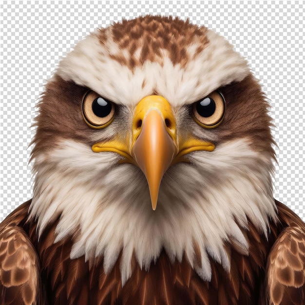 PSD une image d'un aigle avec un bec jaune et un fond noir