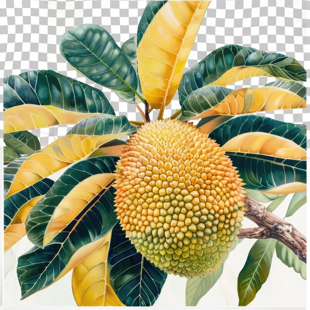 PSD une image d'un arbre avec un fruit jaune dessus