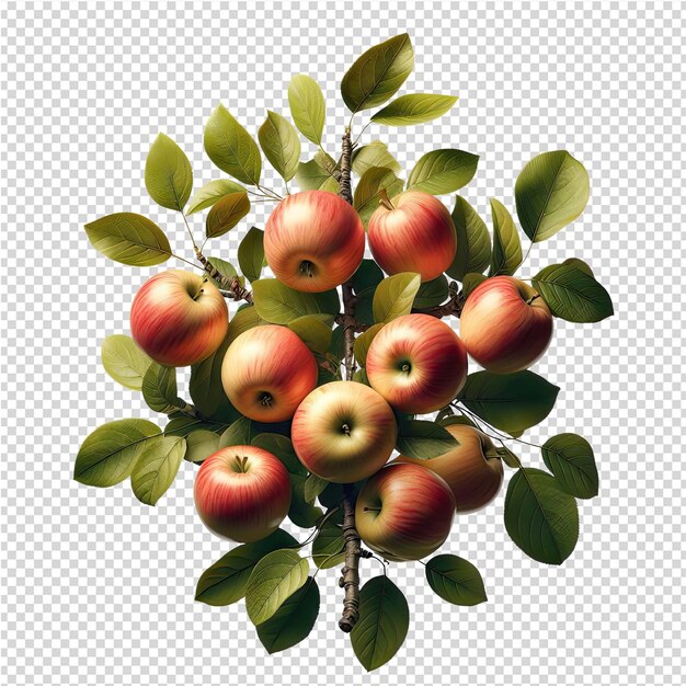 PSD une image d'un arbre avec des pommes dessus