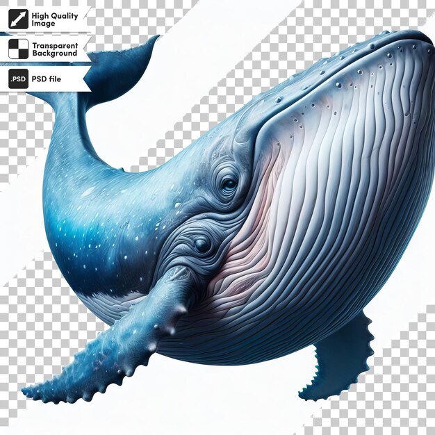 PSD une image d'une baleine qui a le mot baleine dessus