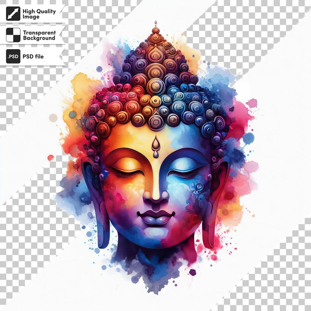 PSD une image d'un bouddha avec une tête bleue