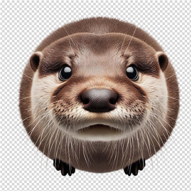 PSD une image d'un castor avec un nez brun et un nez noir