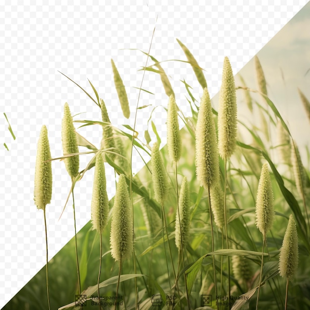 PSD une image d'un champ de blé et d'herbe est faite par une photo d'un champ de blé.