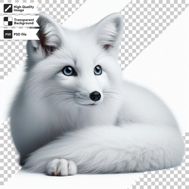 PSD une image d'un chat blanc avec un point noir en bas