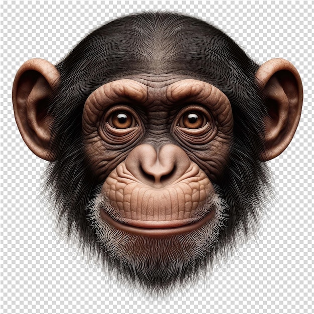 PSD une image d'un chimpanzé sur un fond transparent