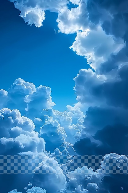 PSD une image d'un ciel bleu avec des nuages et un fond bleu