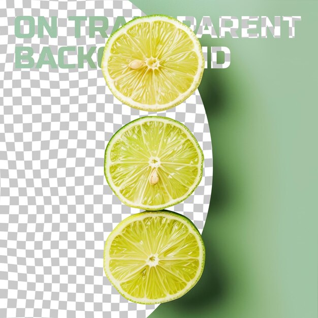 PSD une image de citrons et de citrons avec un fond vert