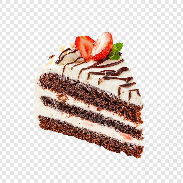Image de dessert en gros plan d'une tranche de gâteau au chocolat