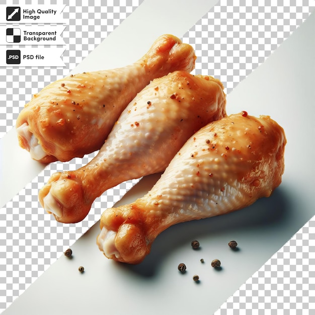 PSD une image de deux pattes de poulet et de graines sur un fond à carreaux
